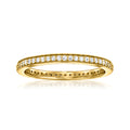 Lab-grown diamond eternity band in gold-over-sterling