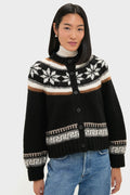 Black Snowflake Ice Rink Cardigan
