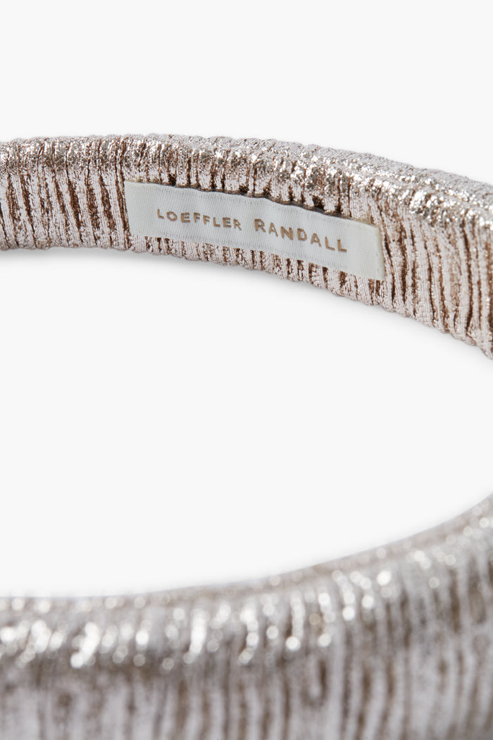 Champagne Shimmer Lame Marina Puffy Headband