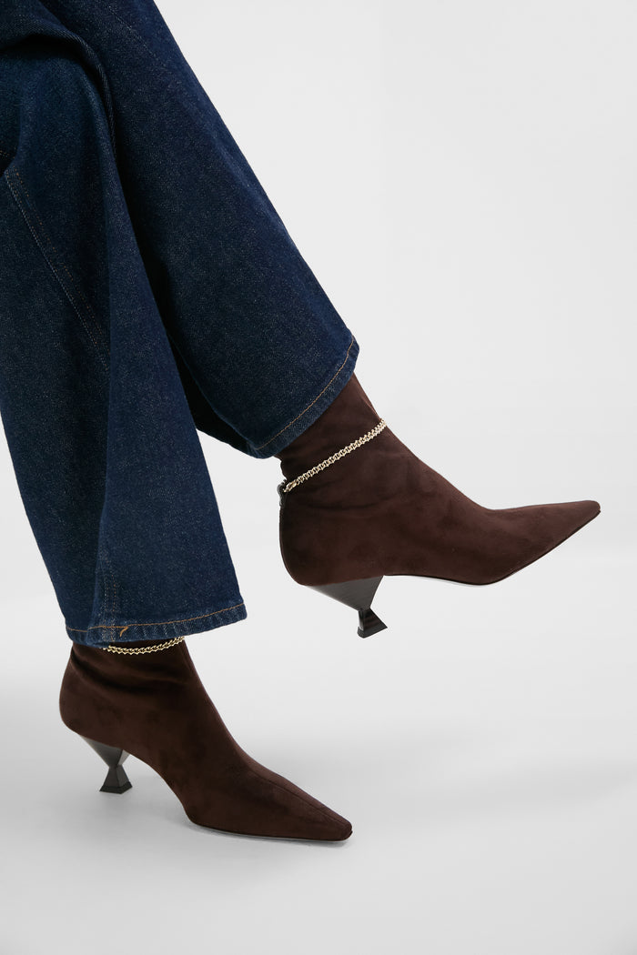Dark Brown Nausica Stretch Boots