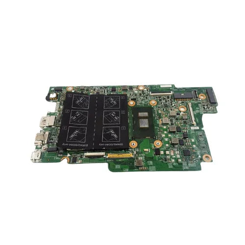 Dell Latitude 3379 i5 6200U 2.3GHz Motherboard (MK2Y6 0MK2Y6 CN-0MK2Y6) by Dell features chips, circuits, and ports with gold connectors, shown isolated on white. Perfect as a refurbished replacement for your Dell Latitude 3379.