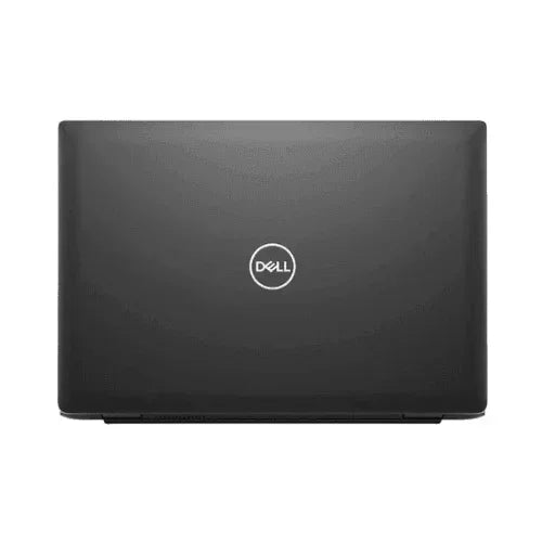 Closed black refurbished Dell Latitude 3420 with centered Dell logo, shown on a white background. Features Intel Core i5-1135G7, 32GB RAM, 512GB SSD, 14" display, Windows 11 Pro—reliable and sleek.