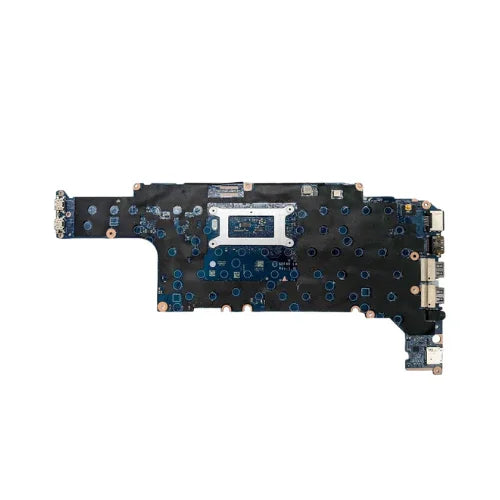 The Dell Latitude 5420 i5 1135G7 2.4GHz Motherboard (0161D1) features integrated circuits, connectors, and ports on a black board with blue and copper details—ideal as a refurbished system board.