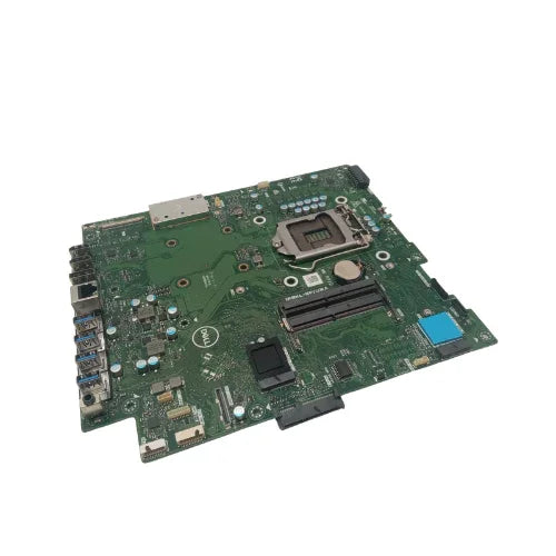 A certified refurbished Dell OptiPlex 7490 AIO Motherboard 01JGV6 (brand: Dell) with Intel Q570 chipset, visible CPU socket, RAM slots, USB ports, and connectors is shown on a white background.