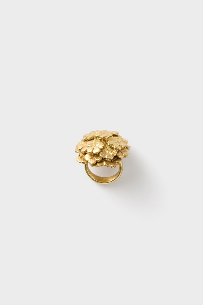 Gold Team Spirit Flower Ball Ring