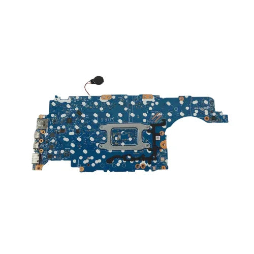 A blue HP EliteBook 840 G8 i5-1135G7 2.4GHz Motherboard (N19927-601) by HP, featuring visible circuits, connectors, and a metal bracket; certified refurbished with warranty for optimal performance.