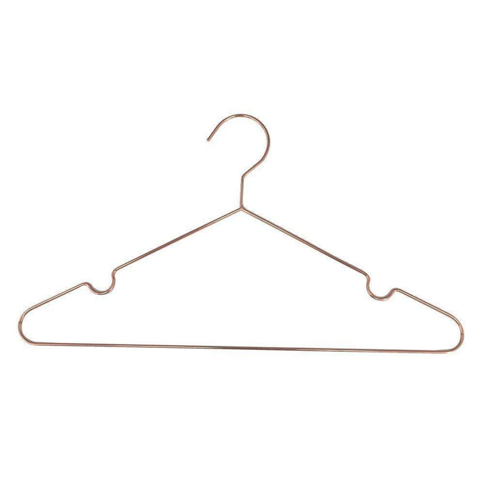 Top rated koobay 30pack 17 rose shiny copper clothes metal wire hanging hangers for shirts coat storage display