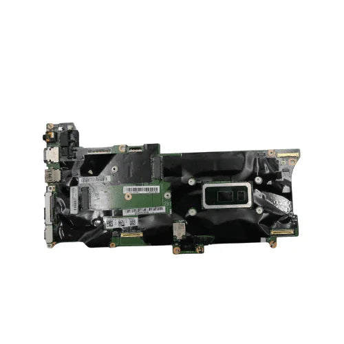 A refurbished Lenovo ThinkPad X1 Carbon G7 i5 8265U 16GB motherboard (01YU356) with visible ports and components, mounted on a black and green circuit board. Includes a 3-month warranty. Brand: Lenovo.