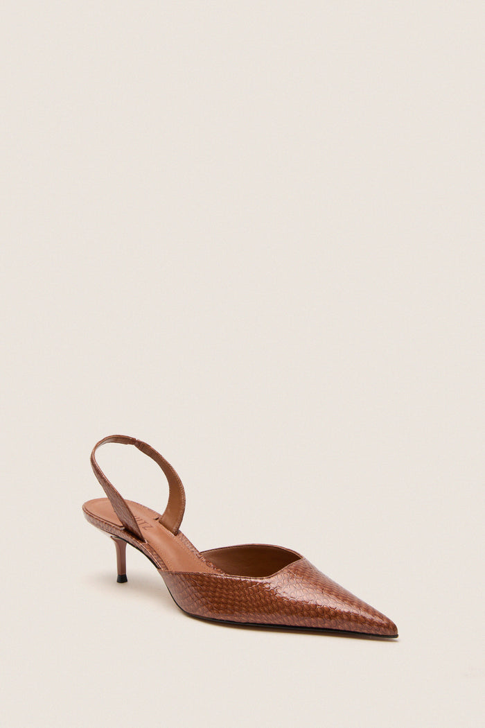 Miele Snake Paola Mid Heels
