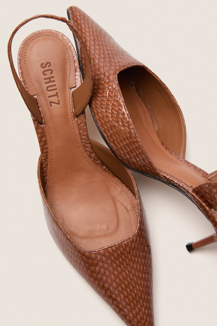 Miele Snake Paola Mid Heels
