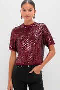 Mulberry Sequin Pixie Top