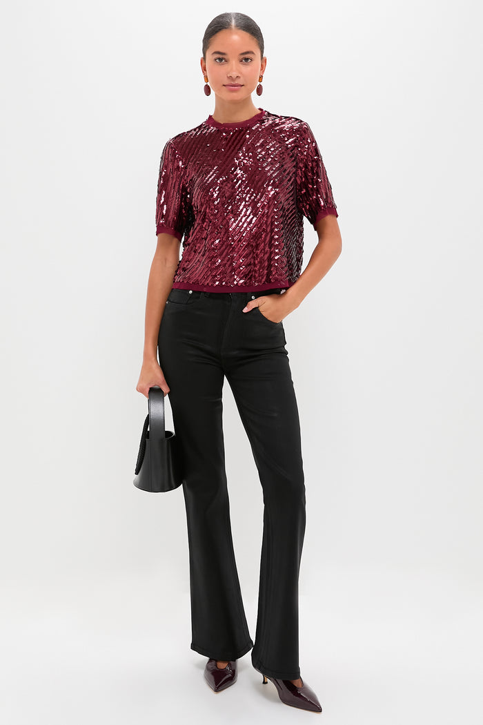 Mulberry Sequin Pixie Top