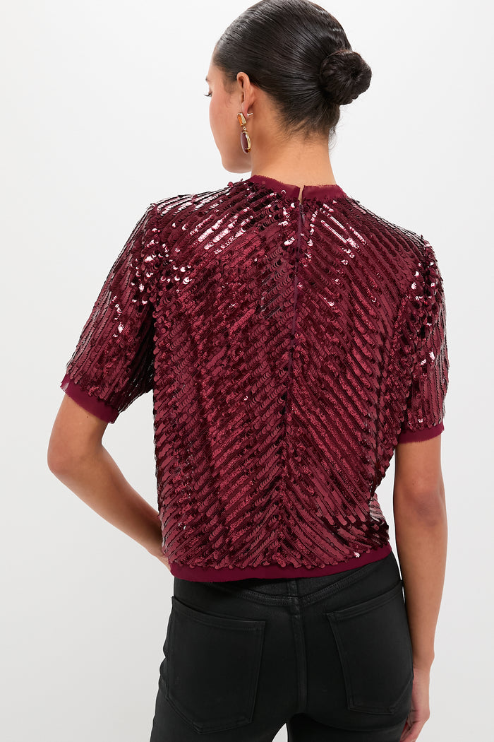 Mulberry Sequin Pixie Top
