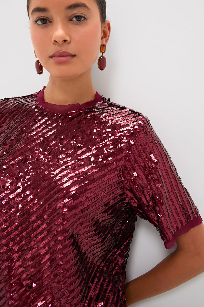 Mulberry Sequin Pixie Top