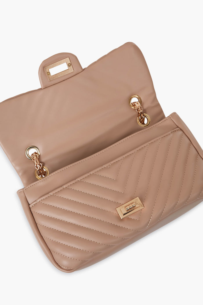 Natural Ayden Quilted Bag