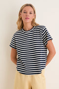 Navy and Ivory Stripe Parker Classic Tee