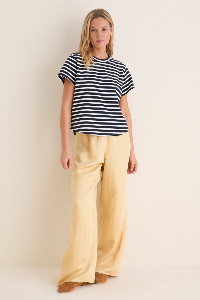 Navy and Ivory Stripe Parker Classic Tee