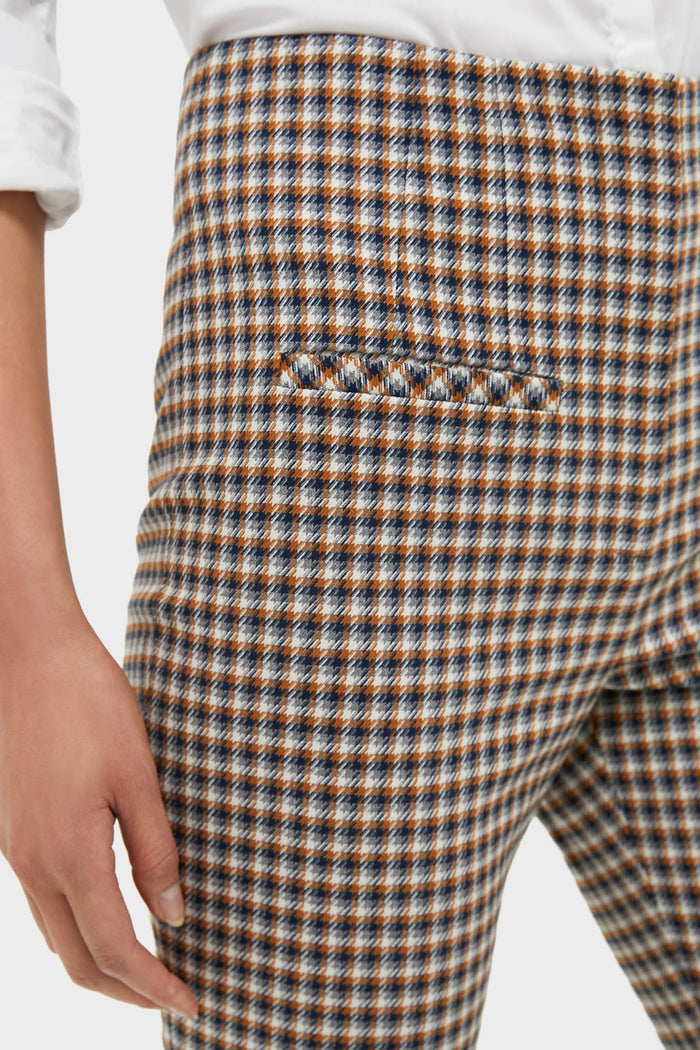 Navy Multi Kean Pant with Welt Pockets