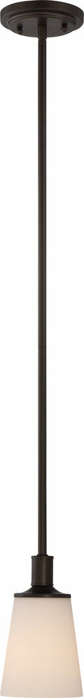 Mini Pendant Nuvo 60-5928 Laguna - 1 Light - Mini Pendant with White Glass - Forest Bronze Finish Nuvo