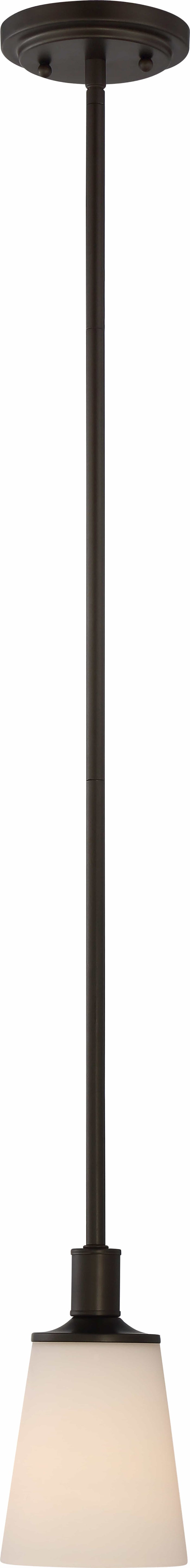 Mini Pendant Nuvo 60-5928 Laguna - 1 Light - Mini Pendant with White Glass - Forest Bronze Finish Nuvo