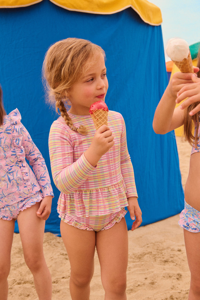 Pink Island Checks Yani Bathing Suit Set