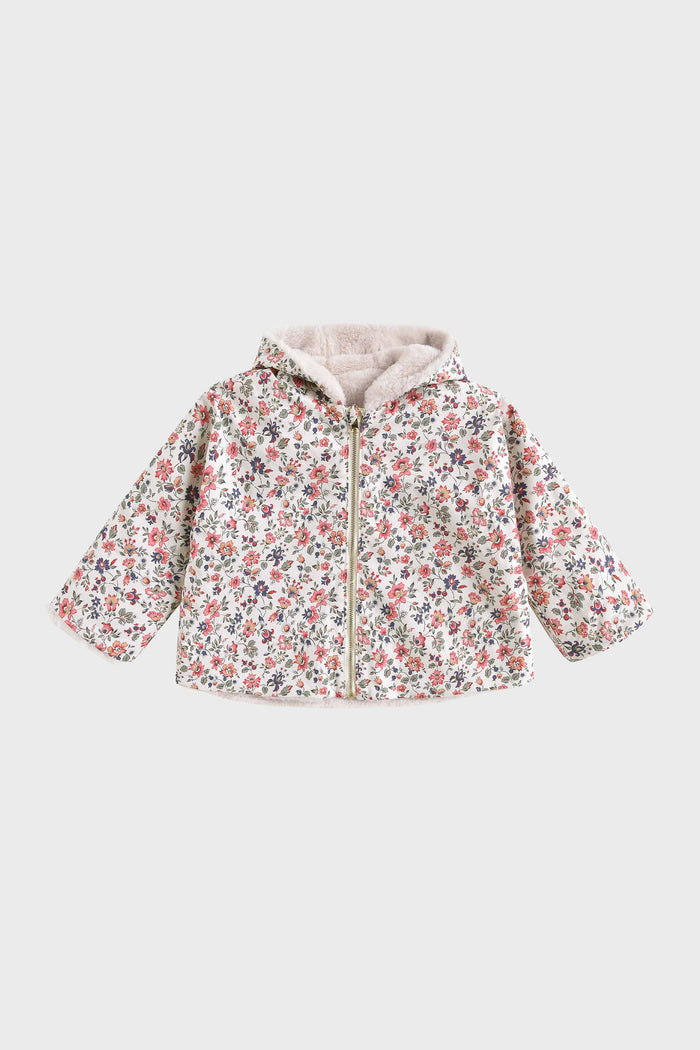 Reversible Coat Felvet Cream Wild Flowers