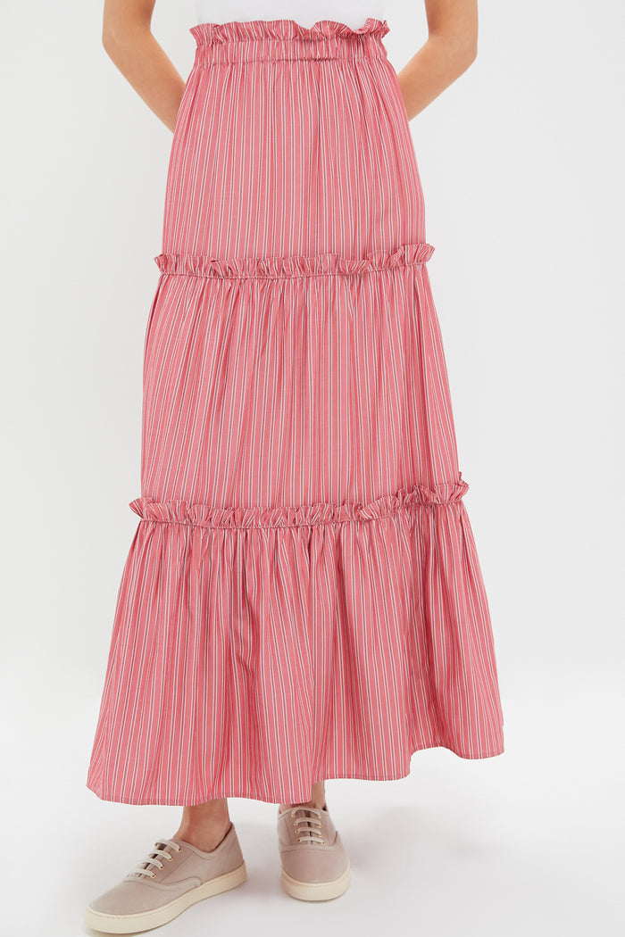 Ruby Red Stripe Prado Skirt