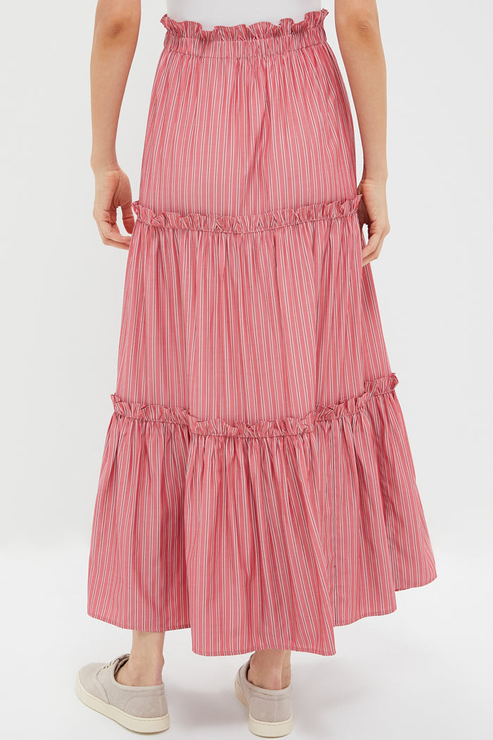 Ruby Red Stripe Prado Skirt