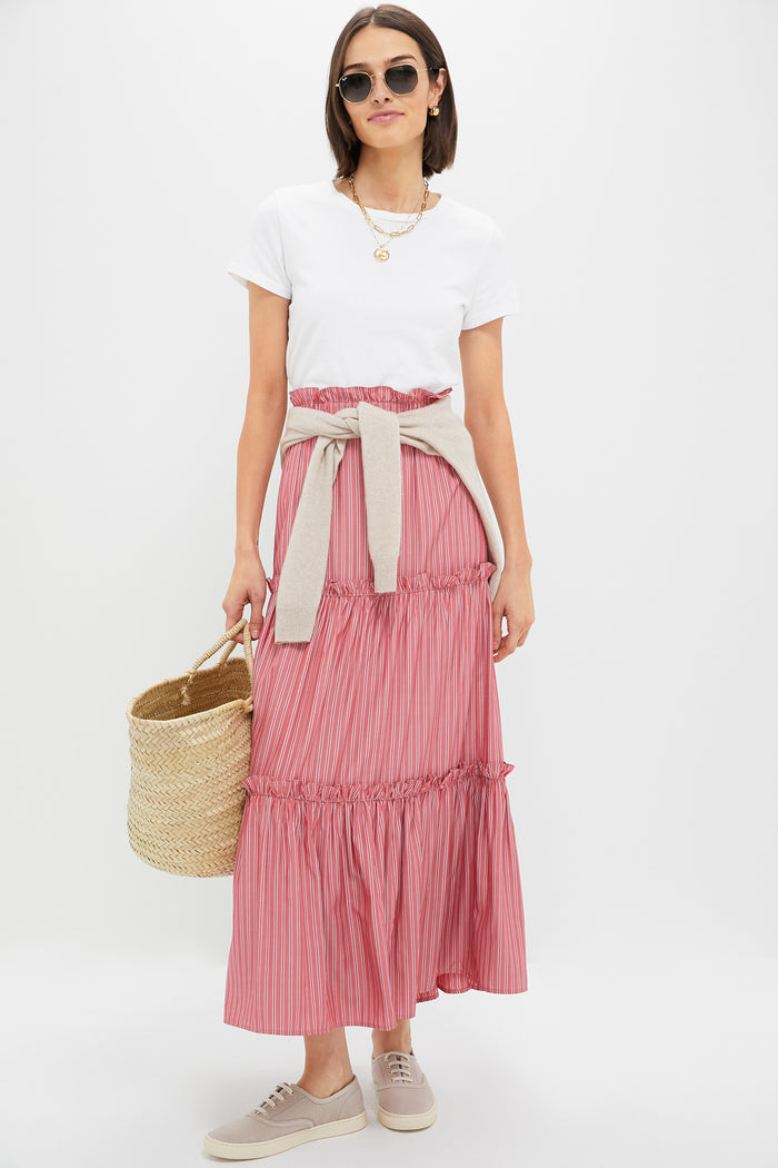 Ruby Red Stripe Prado Skirt