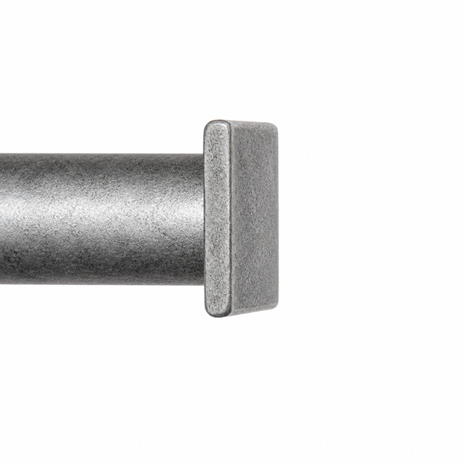 Square End Cap-1 1/4 in Heritage Silver