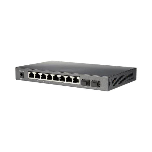 The TP-Link TL-SG2210P V1 is an 8-port Gigabit PoE Switch with 2 SFP ports, ideal for wired networks. It comes in a durable metal case and Certified Refurbished units are available with warranty.