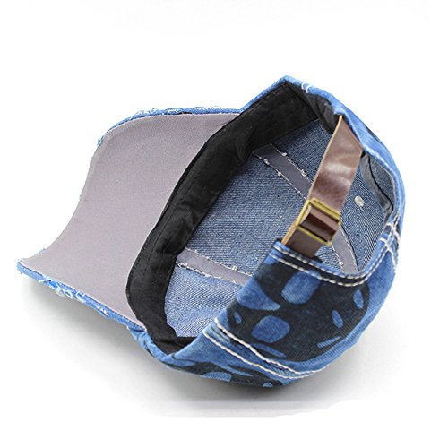 Unisex Casual Denim Skull Adjustable Hat