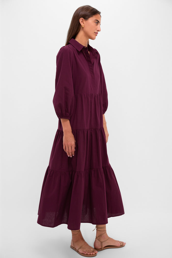 Winetasting Cotton Mabel Maxi Dress